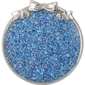 Iridescent light blue glass seed beads with AB luster finish in a vintage silver tray - 10g/Pack (2x4mm) / Indigo