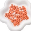Perline a cuore arancione opaco da 7mm in acrilico per creazione gioielli DIY - 7mm (50 Pezzi/Confezione) / arancio-rosso