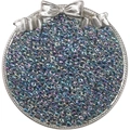 Iridescent dark blue glass beads with AB coating for DIY jewelry making and crafts - 10g/Pack (2x4mm) / Ink Blue