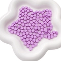 7mm light purple acrylic heart beads with side holes for DIY jewelry making and crafts - 7mm (50 Pieces/Pack) / Purple