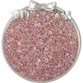 Pink iridescent glass seed beads for DIY jewelry making with rainbow luster finish - 10g/Pack (2x4mm) / Crimson