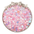 Séquins roses irisés multi-formes pour couture DIY avec fleurs, étoiles et coquillages - Style Formes Mixtes / 20g/Paquet (3-10mm) / Rose