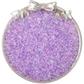 Iridescent purple transparent glass seed beads on a silver bow tray for DIY jewelry making - 10g/Pack (2x4mm) / Lilac Purple