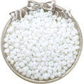 Perles en verre blanc semi-transparent 5mm pour bijoux DIY dans un plateau argenté - 5mm Trou 1mm 10g/Paquet Environ 60Pcs / Blanc