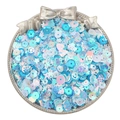 Irregular mixed colorful sequins in blue-purple tones with laser glitter shapes for DIY crafts - Mixed Shapes Style / 20g/Pack (3-10mm) / Blue