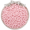 Perles en verre rose 5mm pour la création de bracelets et colliers faits main - 10g/Paquet (env. 60 pièces) / Rose Clair