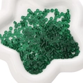 Deep green 2x4mm transparent flat round glass beads for DIY jewelry making - Green