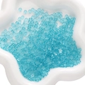 Light blue 2x4mm flat round glass beads for DIY jewelry making and handmade bracelets - Blue