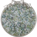 Iridescent AB glass seed beads for DIY jewelry making in a silver decorative tray - 10g/Pack (2x4mm) / Green System