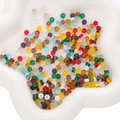 Mix of 2x4mm colorful transparent flat glass beads for DIY jewelry and bracelets - Random Mixed Colors