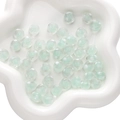 Mint green glass beads with white dots for DIY jewelry making and bracelet material - 1 Piece/Pack (Approx 12x8mm) / Light Green