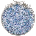 Iridescent blue and purple glass beads for DIY jewelry making in a decorative tray - 10g/Pack (2x4mm) / Blue Series