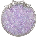 Close-up of purple iridescent glass seed beads for DIY jewelry in a silver tray - 10g/Pack (2x4mm) / Purple Blue Series