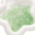 Translucent light green square glass spacer beads with iridescent finish for DIY crafts - Square Beads / 1x3mm (1g/Pack, Approx. 50 Pcs) / Green