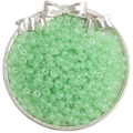 DIY handmade glass seed beads in light green rondelle shape for jewelry making - Light Green