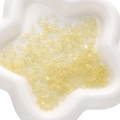 Translucent pale yellow square crystal beads 1x3mm for DIY jewelry making and crafts - Square Beads / 1x3mm (1g/Pack, Approx. 50 Pcs) / Yellow