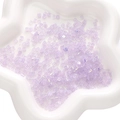 Light purple 1x3mm iridescent glass cube beads for DIY jewelry making in a ceramic dish - Square Beads / 1x3mm (1g/Pack, Approx. 50 Pcs) / Purple