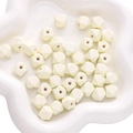 Octagonal cream white geometric wood beads for DIY jewelry making and handmade bracelets - 10mm 10 Pieces/Pack / Off White
