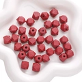 Red geometric octagonal wooden beads for DIY handmade bracelets and necklaces - 10mm 10 Pieces/Pack / Dark Red