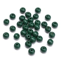 8mm dark green painted wooden round beads for handmade DIY jewelry and bracelet making - 8mm Pack of 50 / Grass Green