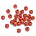 8mm reddish-brown wooden round beads with natural wood grain for DIY jewelry making - 8mm Pack of 50 / Light Coffee