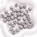 Polished grey octagonal wood beads for DIY jewelry bracelets and necklaces - 10mm 10 Pieces/Pack / Gray