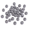 8mm matte gray round wooden beads with pre-drilled holes for DIY jewelry making - 8mm Pack of 50 / Gray