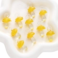 Pendenti a fungo in vetro giallo brillante per gioielli fai da te in vassoio - 1 Pezzo/Confezione (15x26mm) / Giallo Trasparente