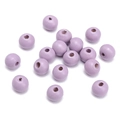Pale purple 8mm round wooden beads with matte painted finish for DIY jewelry crafts - Light Purple