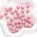 Pink octagonal geometric wooden beads for DIY handmade bracelets and jewelry making - 10mm 10 Pieces/Pack / Pink