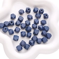 Navy blue octagonal geometric wooden beads for DIY handmade bracelets and necklaces - 10mm 10 Pieces/Pack / Dark Blue