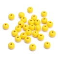 Vibrant 8mm yellow painted wood beads for DIY jewelry making and handicraft designs - Light Yellow