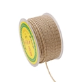 Brown braided nylon cord with white flecks on plastic spool for DIY jewelry making - 2mm (16m/Roll) / Patterned Light Khaki