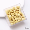 8mm natuurlijke houten ronde kralen voor DIY sieraden in een transparante doos - Melkgeurend Hout (8mm)