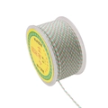 Multicolor braided nylon cord on a clear spool for DIY jewelry and Chinese knot crafts - 2mm (16m/Roll) / Patterned Fresh Green