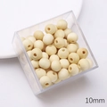 Natural vintage wood beads 10mm round beads for DIY jewelry making in storage box - Milk Fragrant Wood (10mm)