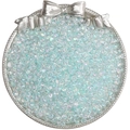 Hellblaue irisierende 4mm Glasperlen in dekorativem Silbergefäß für DIY-Schmuckherstellung - 4mm, 10g/Packung (ca. 110 Stück) / Aquablau
