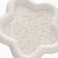 AB-coated acrylic tulip flower beads for DIY jewelry making in a star-shaped tray - Tulip / 10 Pieces/Pack (8x13mm) / Off White