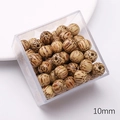 DIY 10mm vintage wood beads with tiger grain pattern in transparent square box - Coconut Wood (10mm)