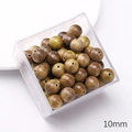 Natural 10mm round wooden beads with grain texture for DIY bracelet jewelry making - Green Sandalwood (10mm)