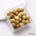 10mm natural round wood beads with grain texture for DIY jewelry in a plastic box - Cypress Wood (10mm)