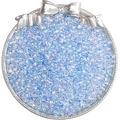 Hellblaue irisierende 4mm Glasperlen in Silberschale für DIY Schmuckherstellung - 4mm, 10g/Packung (ca. 110 Stück) / Dunkelblau