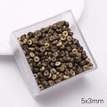 Deep brown 5x3mm cylindrical wood beads with natural grain for DIY handmade jewelry - Coconut Shell Spacer (5x3mm)
