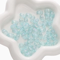 Light blue iridescent acrylic tulip flower beads for DIY jewelry and bracelets making - Tulip / 10 Pieces/Pack (8x13mm) / Blue