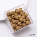 Authentic 10mm textured wooden beads for DIY jewelry making in a transparent storage box - Rudraksha (10mm)