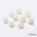 Handcrafted 12mm white carved lotus beads for DIY jewelry bracelets and necklaces - White Lotus (12mm)