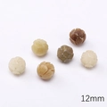 Hand-carved 12mm floral wooden beads in natural earth tones for DIY jewelry making - Yellow Lotus (12mm)