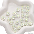 Cream yellow rabbit and flower enamel alloy beads for DIY bracelet making, 15x13mm size - Rabbit (15x13mm)