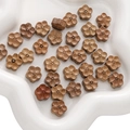 DIY flower shaped jujube wood beads with natural texture for handmade jewelry making - Small Plum Blossom 1