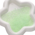Frosted mint green glass micro beads in a star shaped dish for DIY crafts and nail art - 2-3.5mm (30g/Pack) / Grass Green